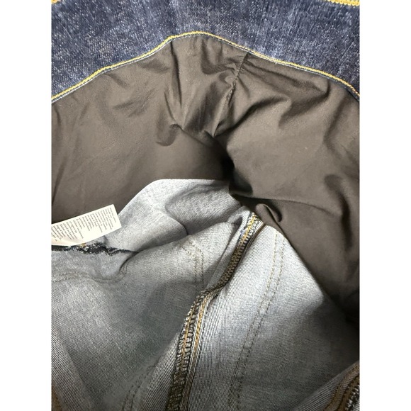 Spanx Jeans Women's Small Crop Flare Pull On High Rise Stretch Denim Blue - Picture 4 of 10